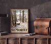 St Moritz by Emile Cardinaux | Wall Art Print | Vintage Travel Poster