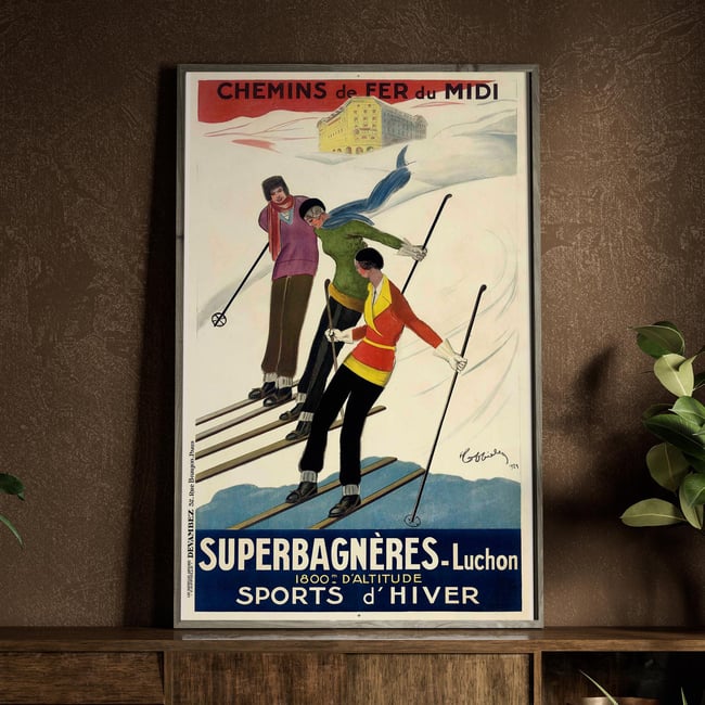 SUPERBAGNERES-LUCHON | Leonetto Capiello |Wall art Print| Vintage Travel Poster