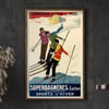 SUPERBAGNERES-LUCHON | Leonetto Capiello |Wall art Print| Vintage Travel Poster