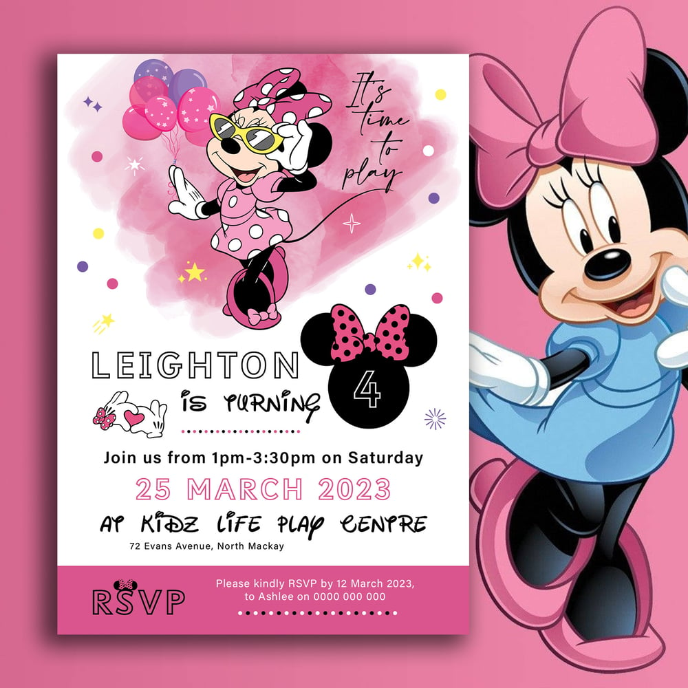 Image of Minnie Mouse Invitation