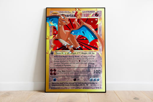 Mew Giant Pokemon Card Art Print 