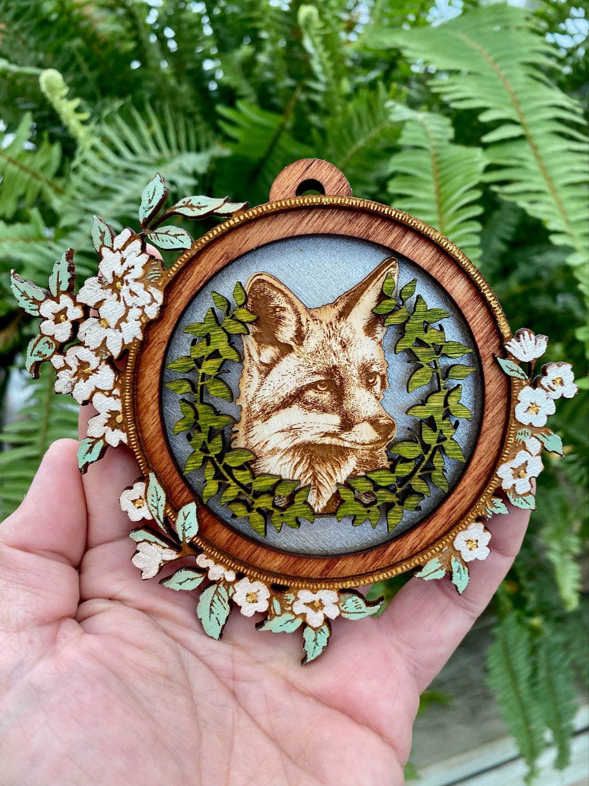 Image of Layered Wood Ornament - Fox