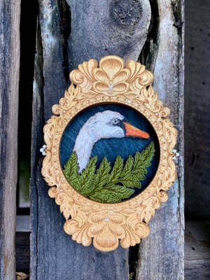 Image of Layered Wood Ornament - Swan