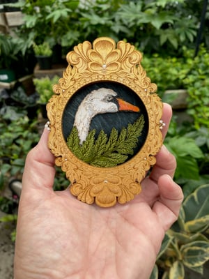 Image of Layered Wood Ornament - Swan