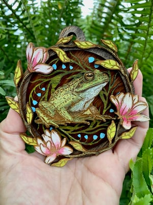 Image of Layered Wood Ornament - Frog