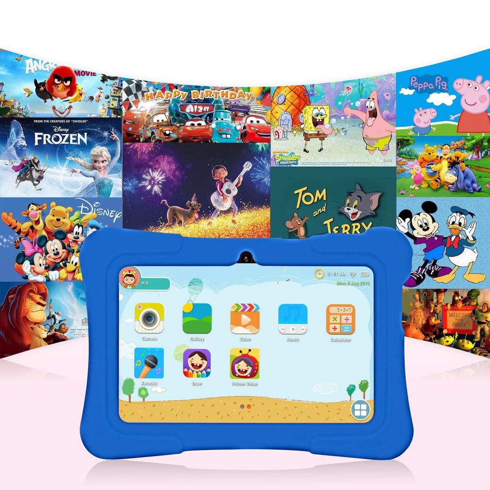 7 Inch Kids Android Tablet Quad 10 32 GB WiFi Bluetooth With Educational Software 