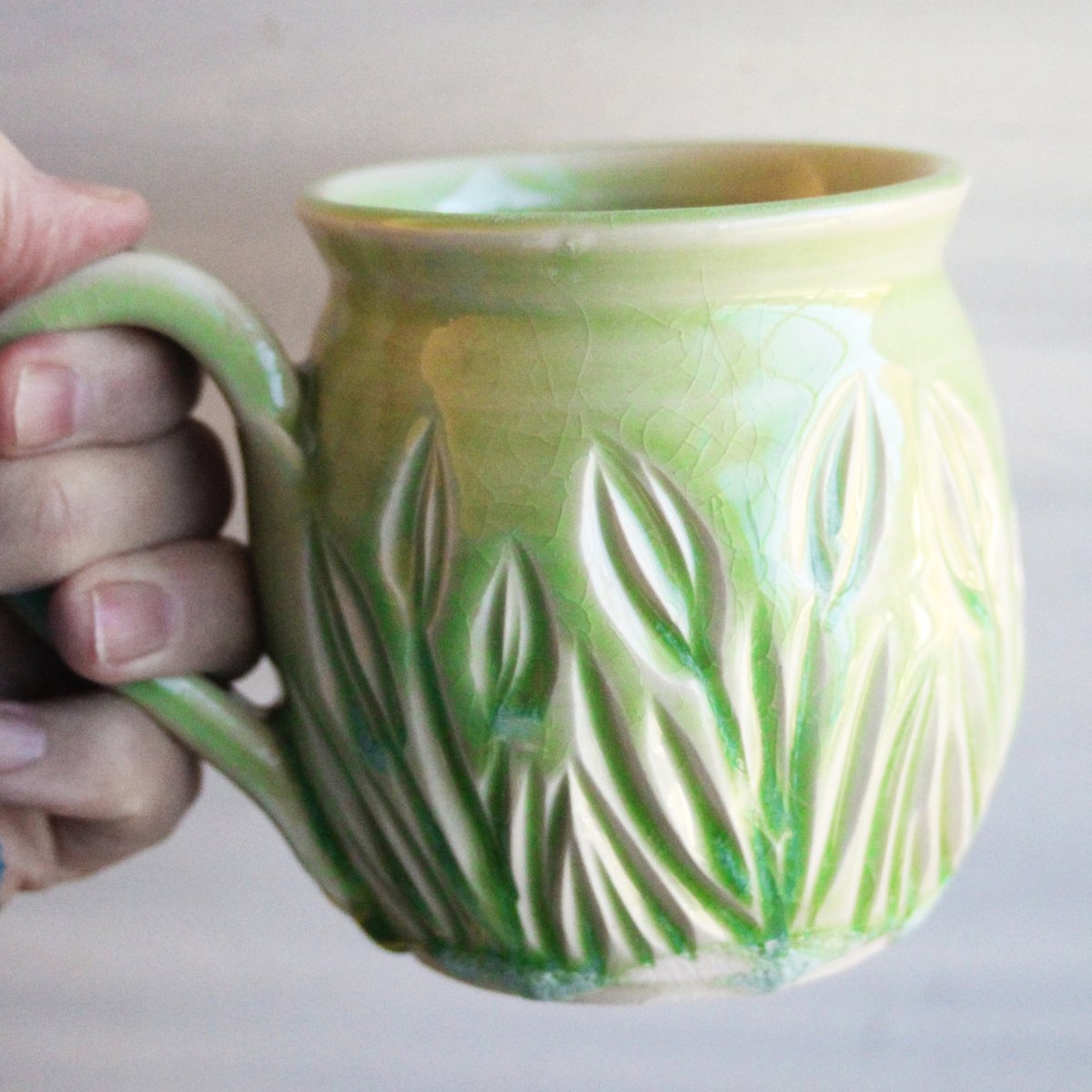 Hand-built mug, Spruce Green