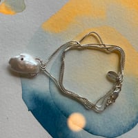 Image 1 of pearl and cz necklace