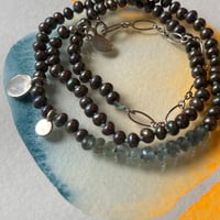 Image 1 of black aqua necklace