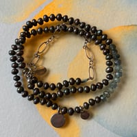 Image 4 of black aqua necklace