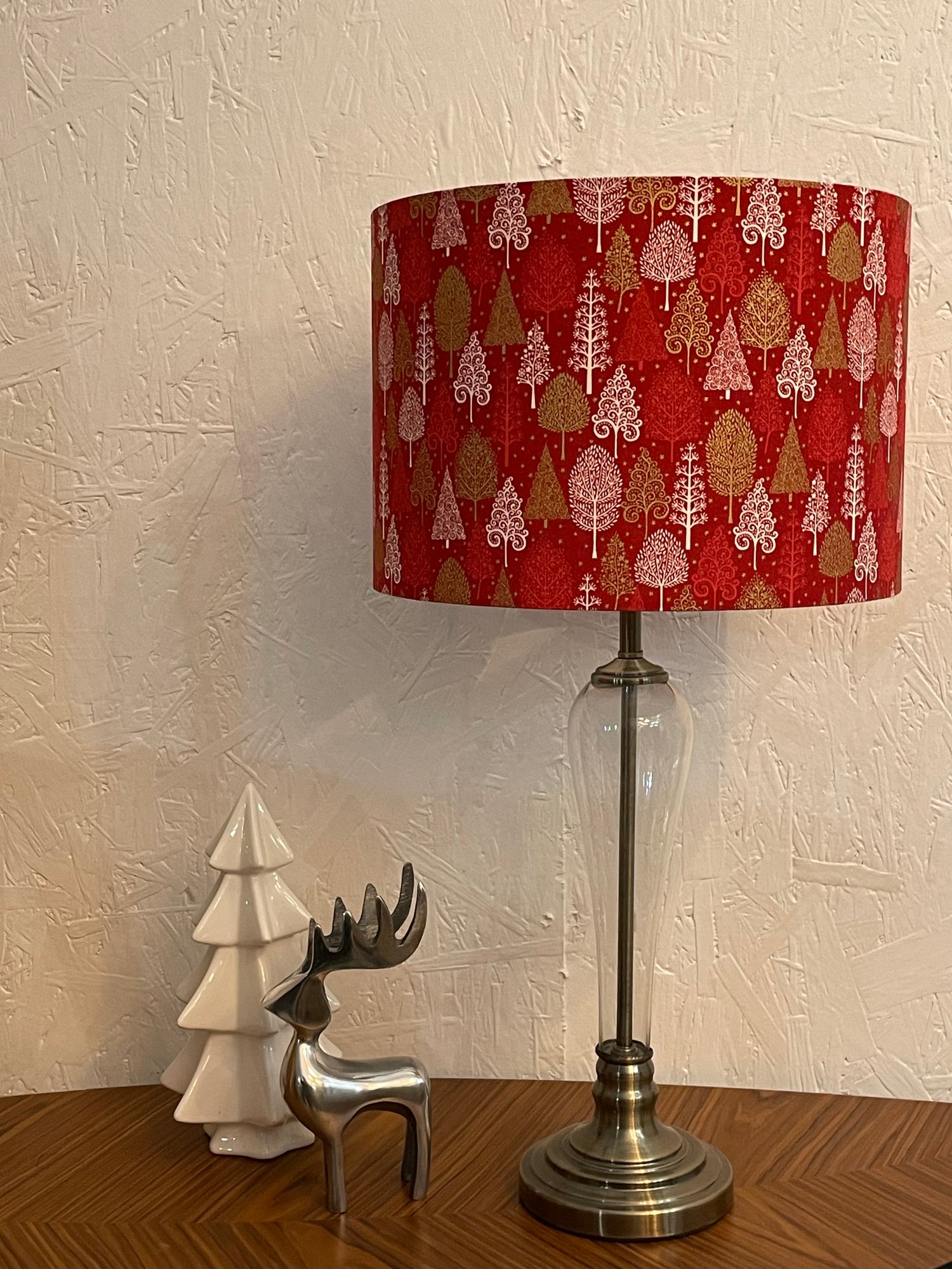 Image of Scandi Trees Red Shade 30cm