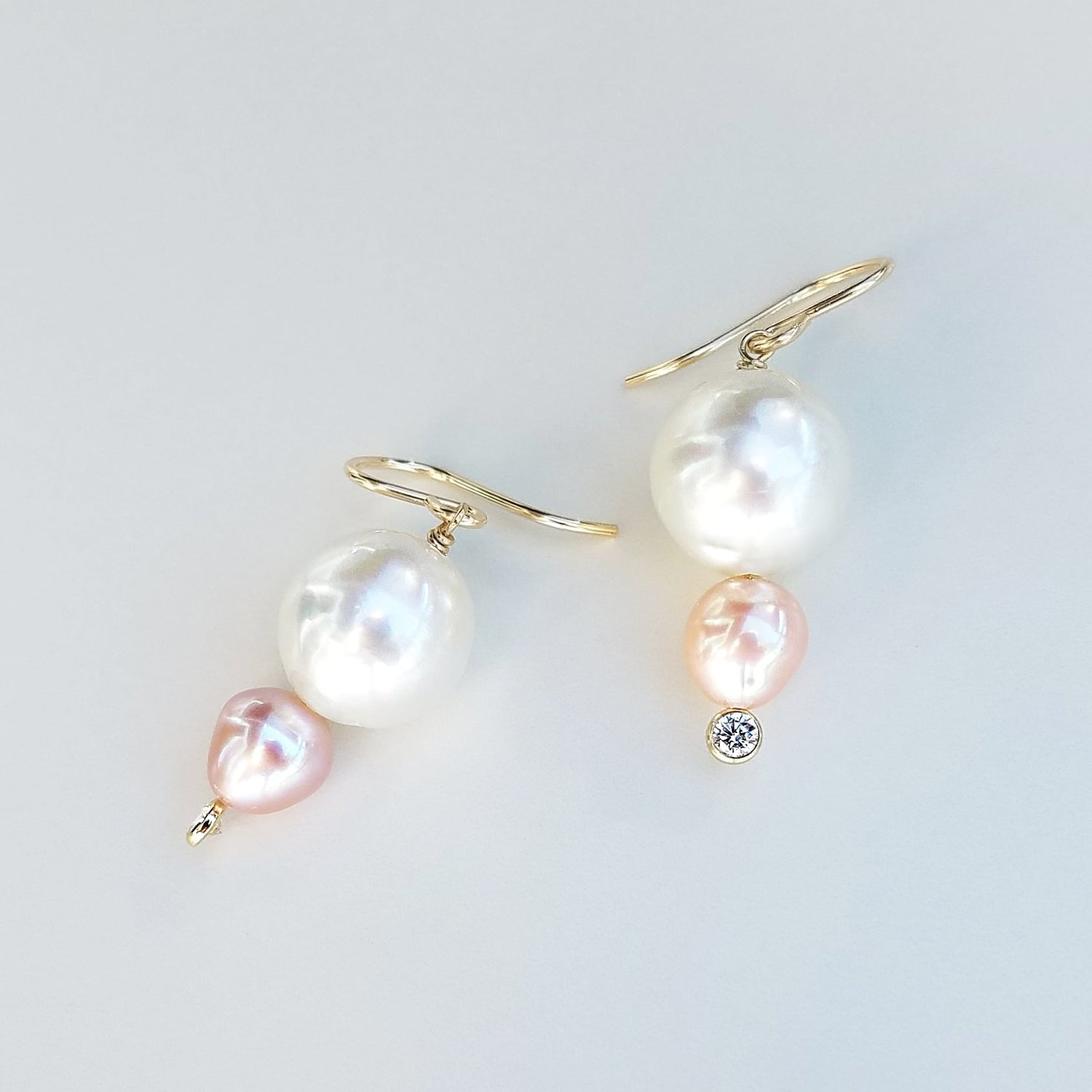 South Sea & Fresh Water Pearl Earrings