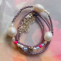 Image 1 of 3 pearls and star necklace