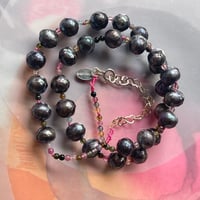 Image 1 of black pearl necklace
