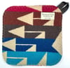 Western Wool Potholder - Blue/Tan/Red