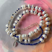 Image 1 of peach pearls necklace