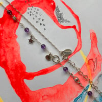 Image 4 of purple charms necklace