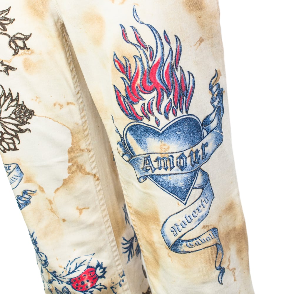 Image of Roberto Cavalli 2003 Tattoo Stretch Jeans