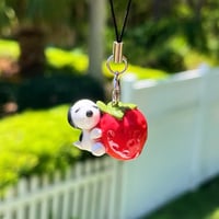 Image 1 of strawberry snoopy charm