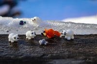 Image 1 of Tiny Glass Polar Bear & Fish