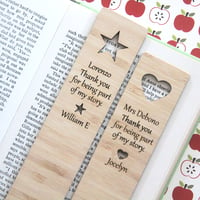 Image 2 of Teacher Thank You Gift. Personalised Teacher Bookmark.