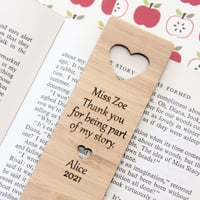 Image 4 of Teacher Thank You Gift. Personalised Teacher Bookmark.
