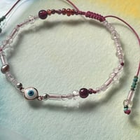 Image 2 of rose evil eye bracelet