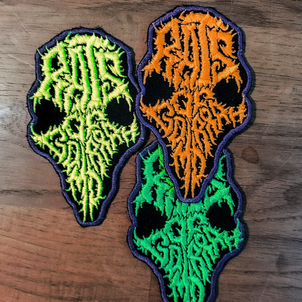 Neon Laser Skull Patch