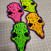 Neon Laser Skull Patch