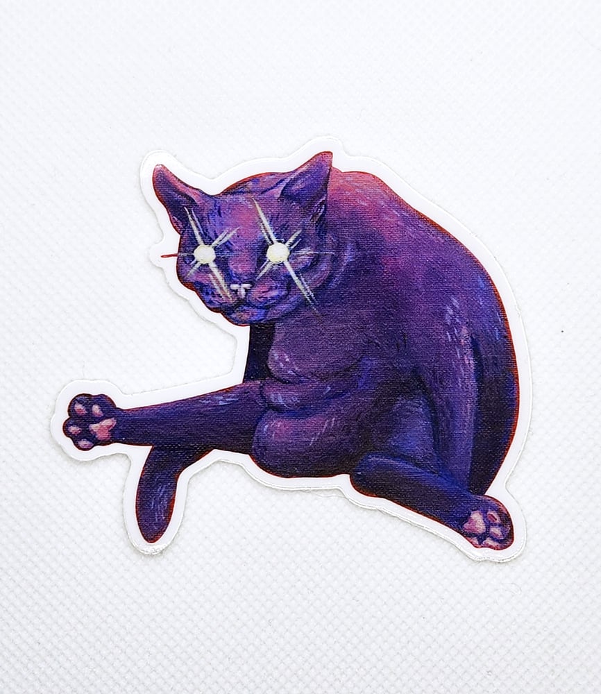 Image of Laser Eye Cat Sticker