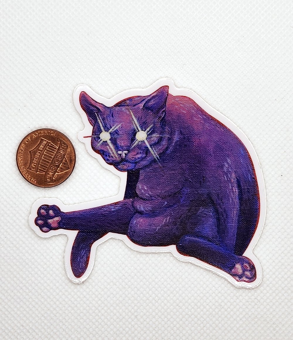 Image of Laser Eye Cat Sticker