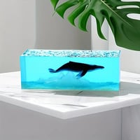 Image 1 of RESIN MADE EASY - DIY KIT Whale In Ocean Lamp / Ornament 