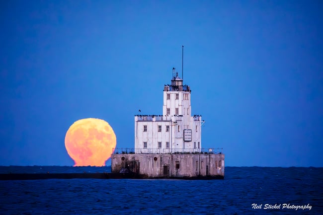 Blue Supermoon Rising