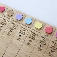 Image 3 of Teacher Thank You Gift. Personalised Apple Teacher Bookmark.