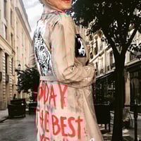 Image 3 of Dear world¥ viLLaGe punK ¥ IbiZa ¥ TrenChcoaT ¥ JaCket ¥ upCycliNg ¥ festiVal Parka