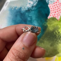 Image 2 of tiny blue knot ring