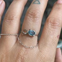 Image 3 of tiny blue knot ring