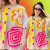 Funky Chunky - Oversized Airbrush T-Shirt Dress