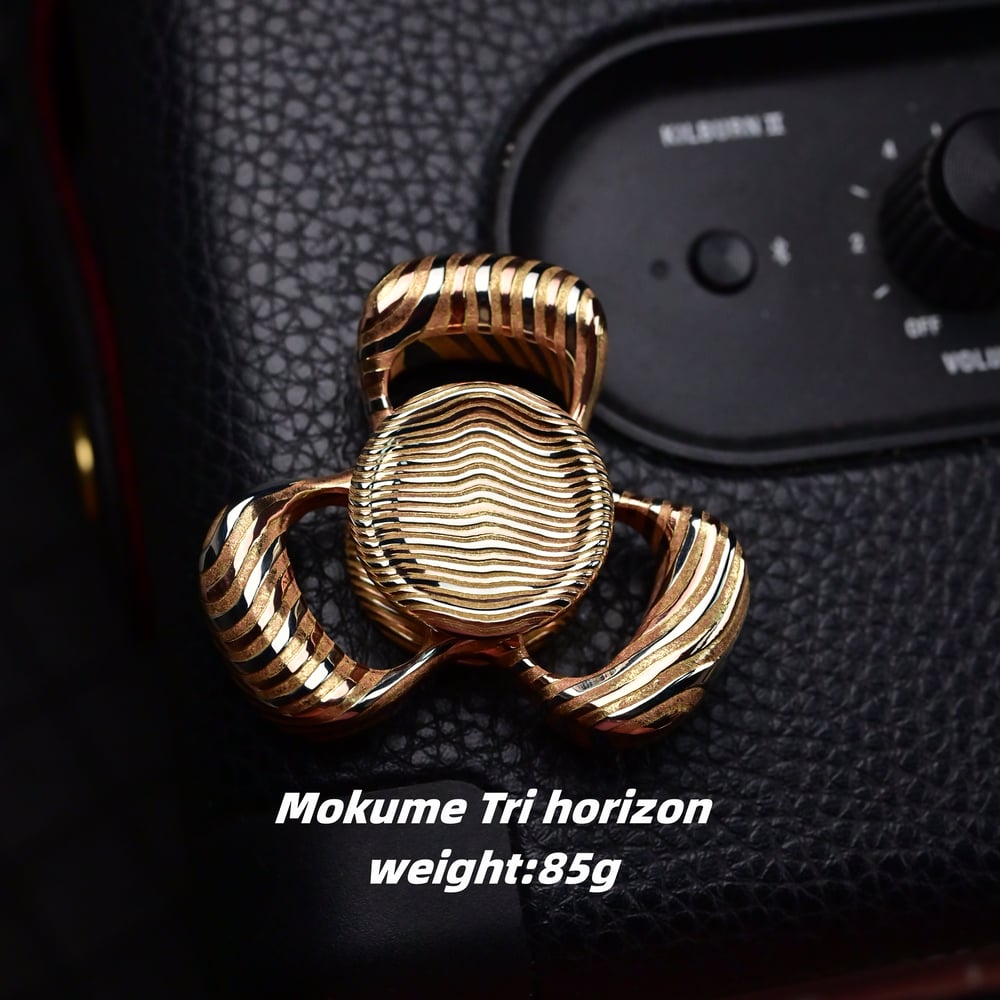 Image of 3Alloys Mokume Tri Horizon Spinner Fidget