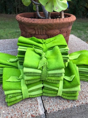 Image of Green Apple 5 Piece Bundles Hand Dyed Wool -Two Sizes
