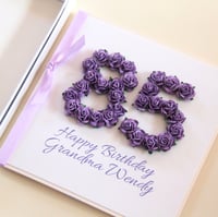 Image 1 of 85th Birthday Card. Personalised 85 Card. 8 Colours.