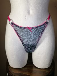 Image 3 of Mesh Thong Zebra