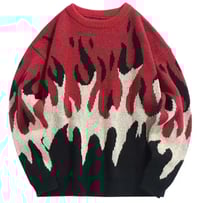 Image 2 of fire flame sweater