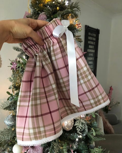 Image of Pink Tartan Skirt/Bloomer Shorts 
