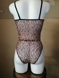 Image 4 of Mesh Top Zebra Nude