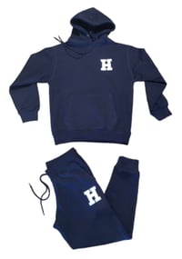 Image of Hustle Sweatsuit (Navy Blue) 