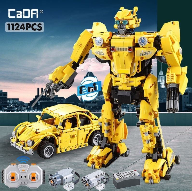 Cada B127 Beebot 2 In 1 Diy 2 4g Smart Rc Robot Block Building Shooting