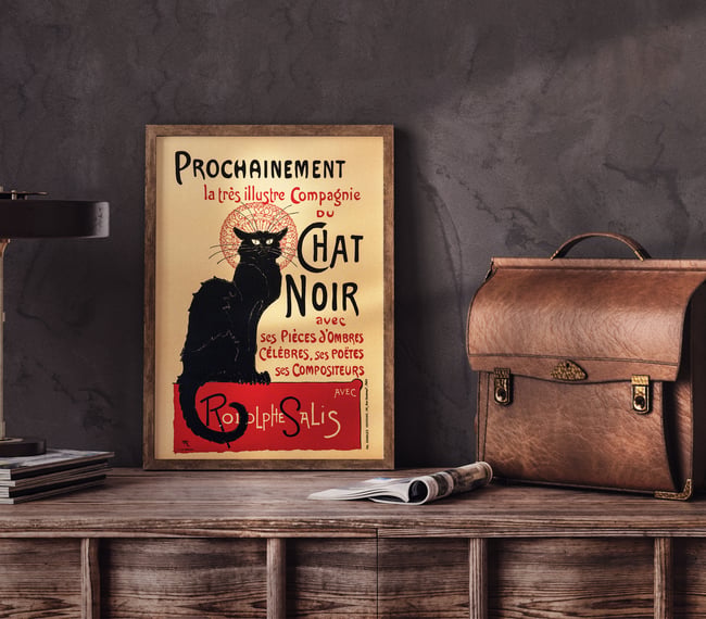 Le Chat Noir by Théophile Steinlen (1896) - Wall Art Wrapped Le Chat Noir by Théophile Steinlen (1896) - Wall Art Wrapped