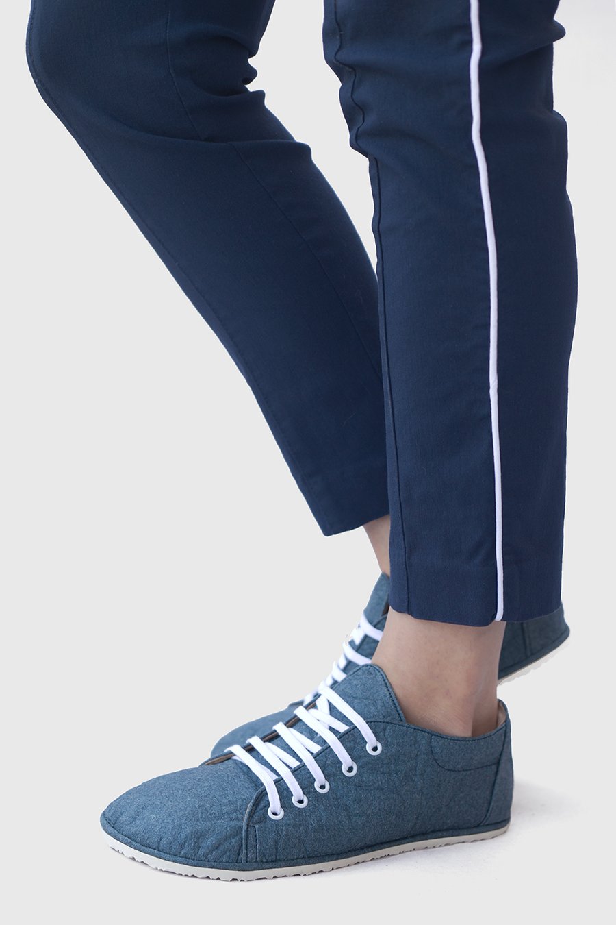 Image of Barefoot Sneakers IN PIÑATEX® Denim blue