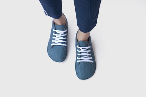 Image of Barefoot Sneakers IN PIÑATEX® Indigo